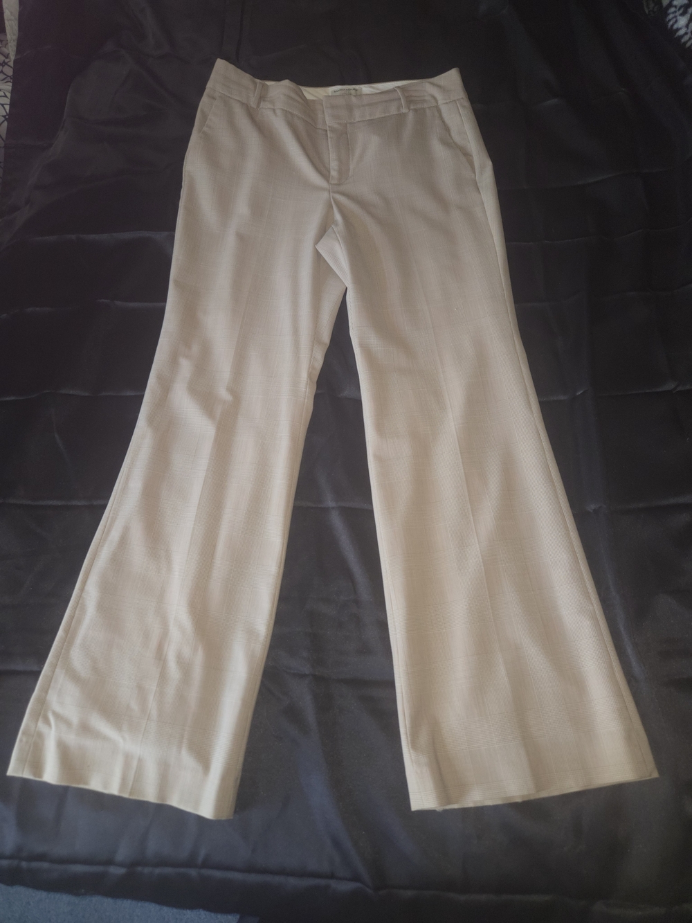 Banana Republic Women's Light Beige Wide-Leg Dress Pants